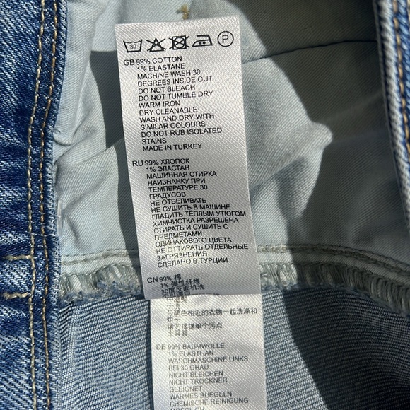 REISS Kaleigh Denim Mini Skirt Size 14 - Picture 12 of 12